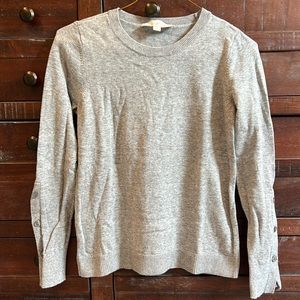 Loft crew neck button sleeve sweater. Size XXSP